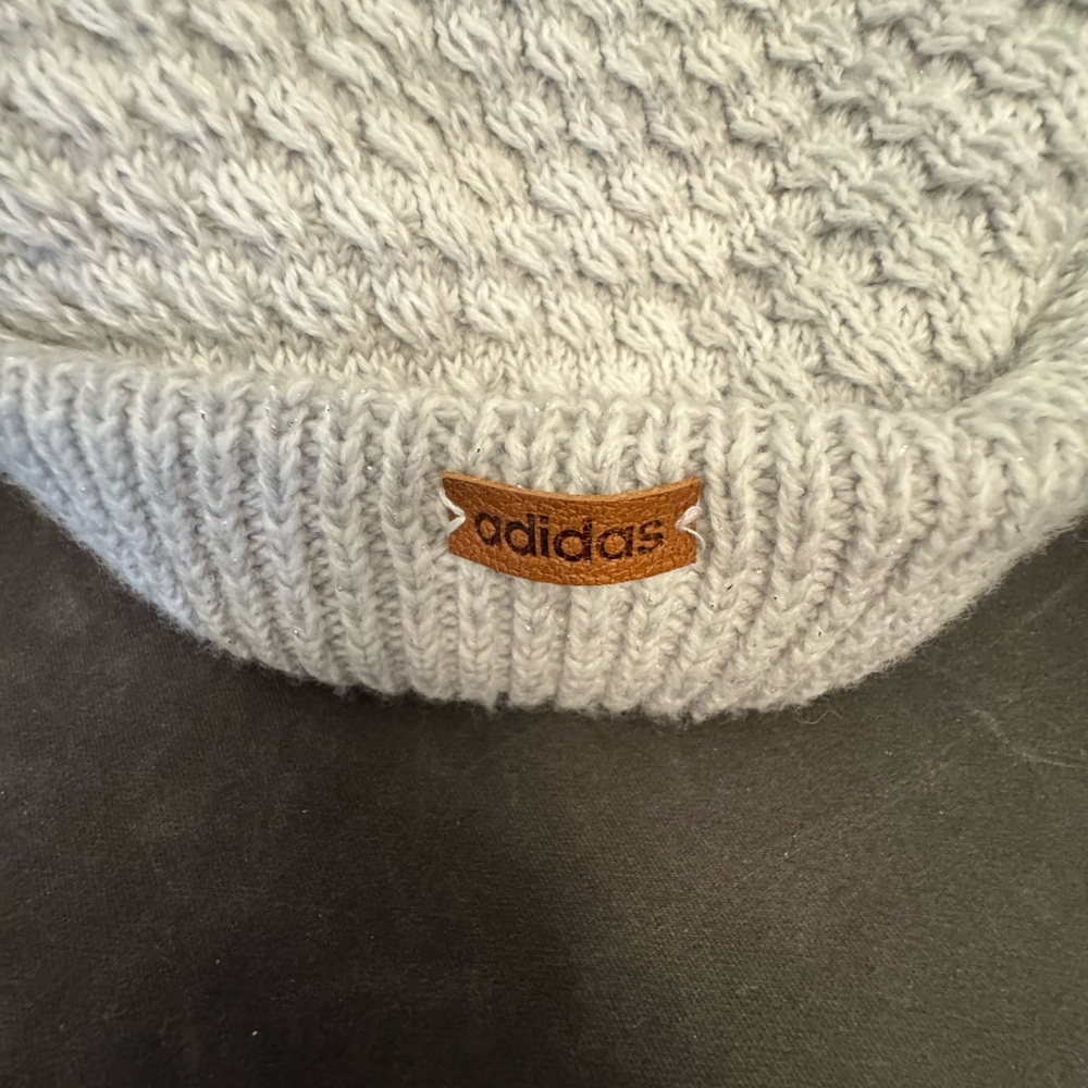 Adidas Light Gray Knit Hat - Picture 3 of 3